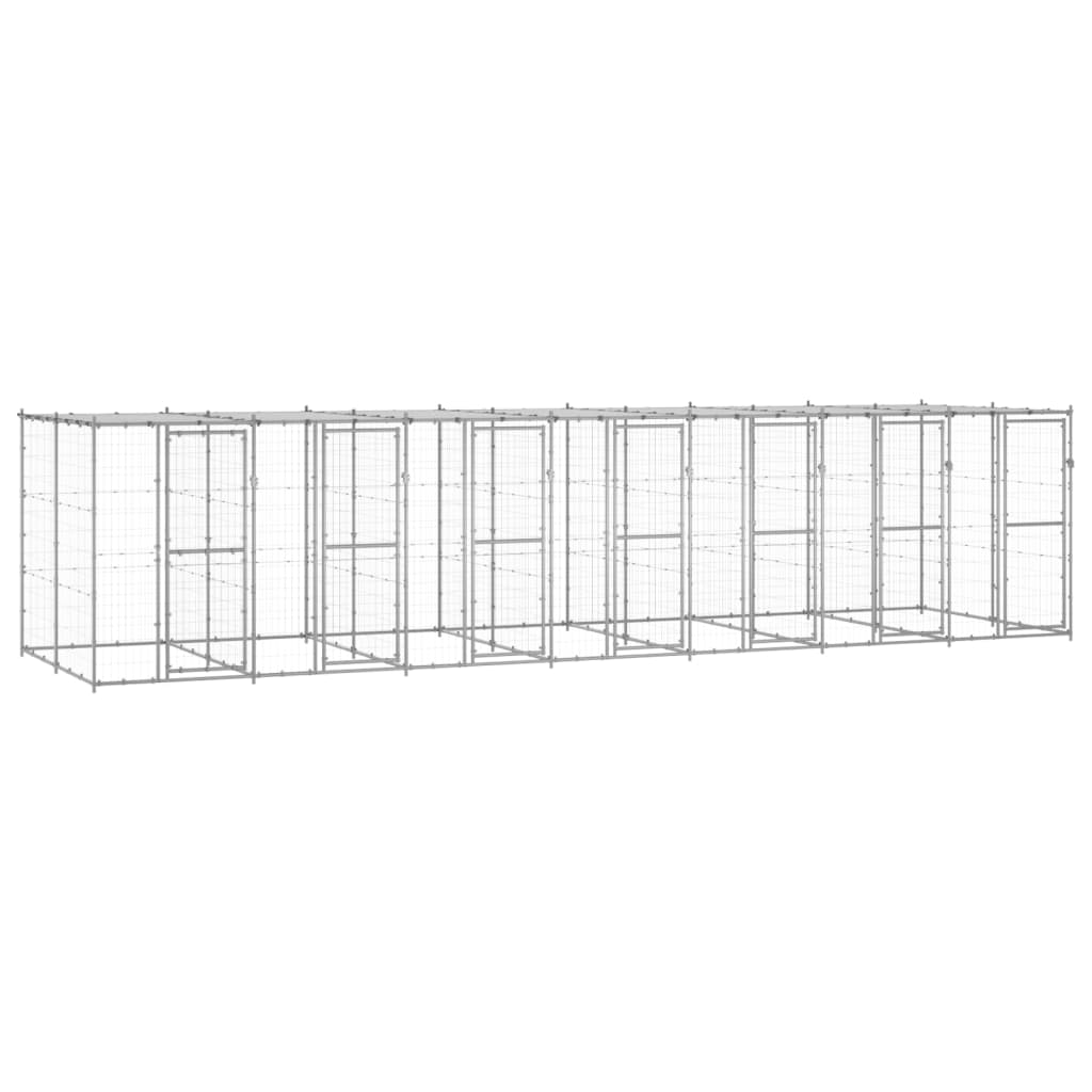 Outdoor Dog Kennel Steel With Roof
