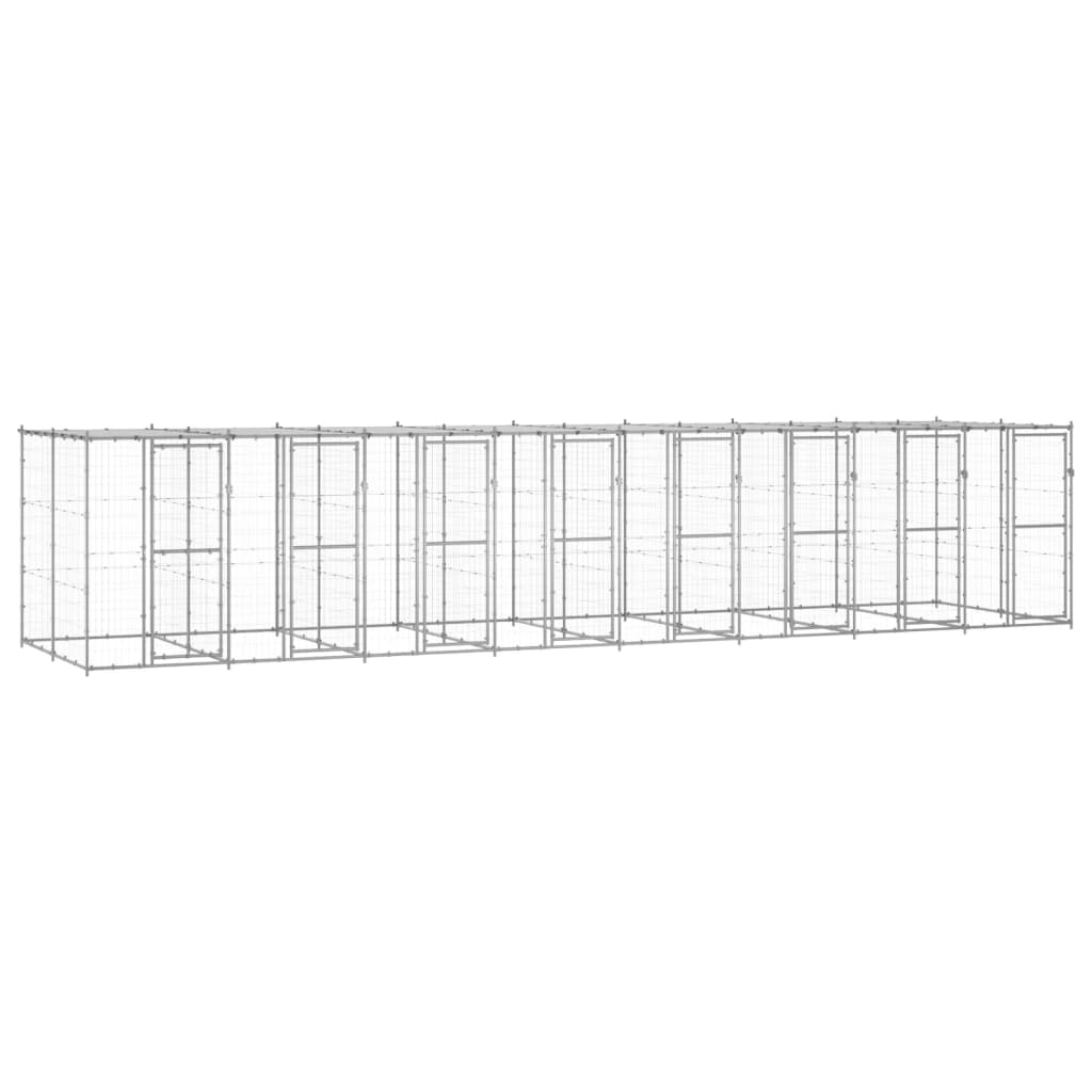 Outdoor Dog Kennel Steel With Roof