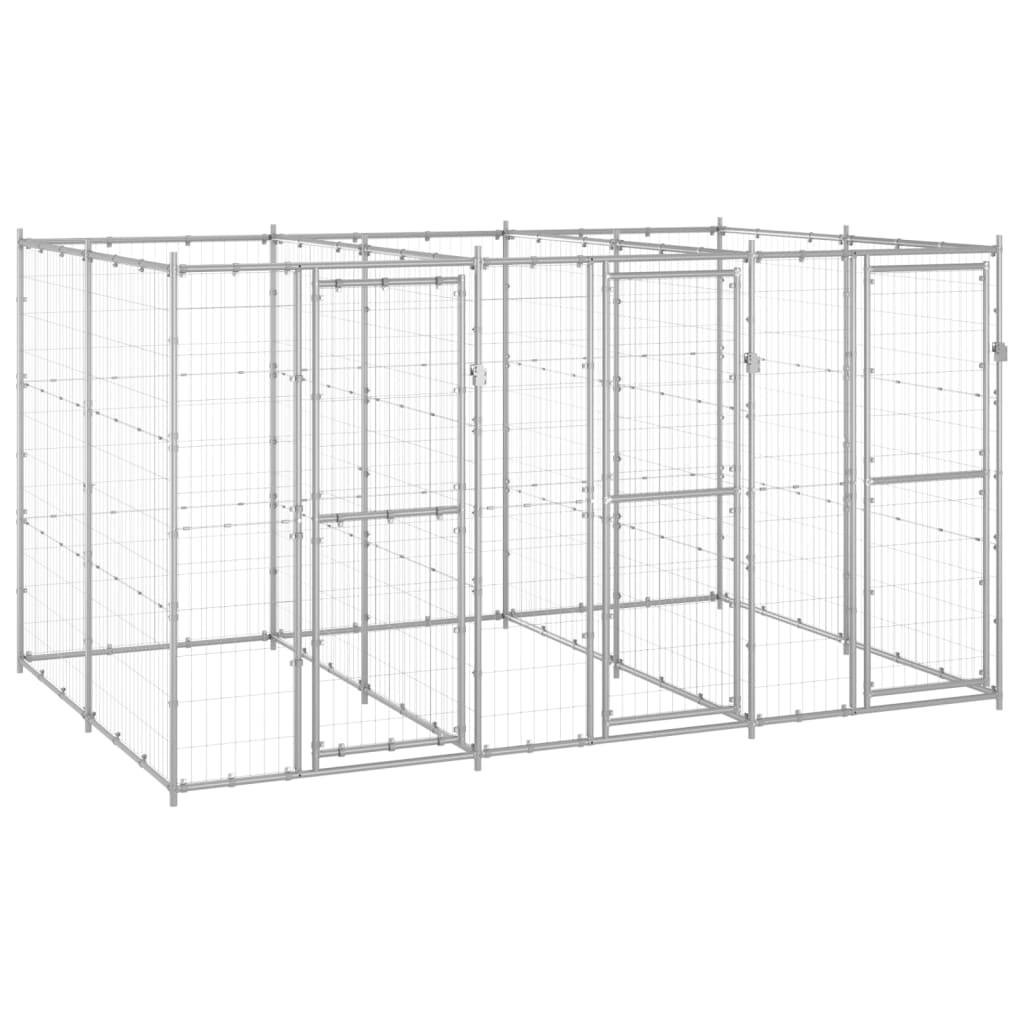Outdoor Dog Kennel Steel With Roof