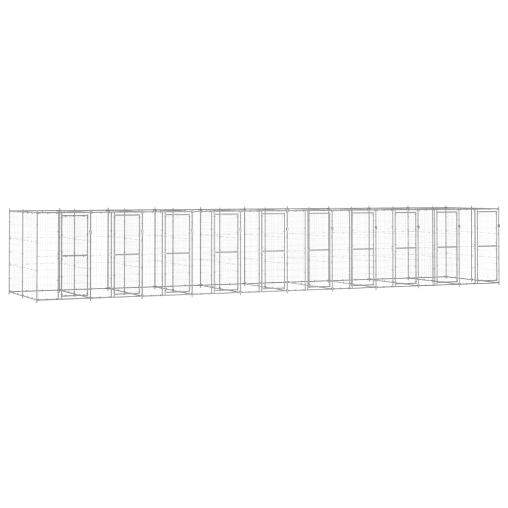 Outdoor Dog Kennel Steel With Roof
