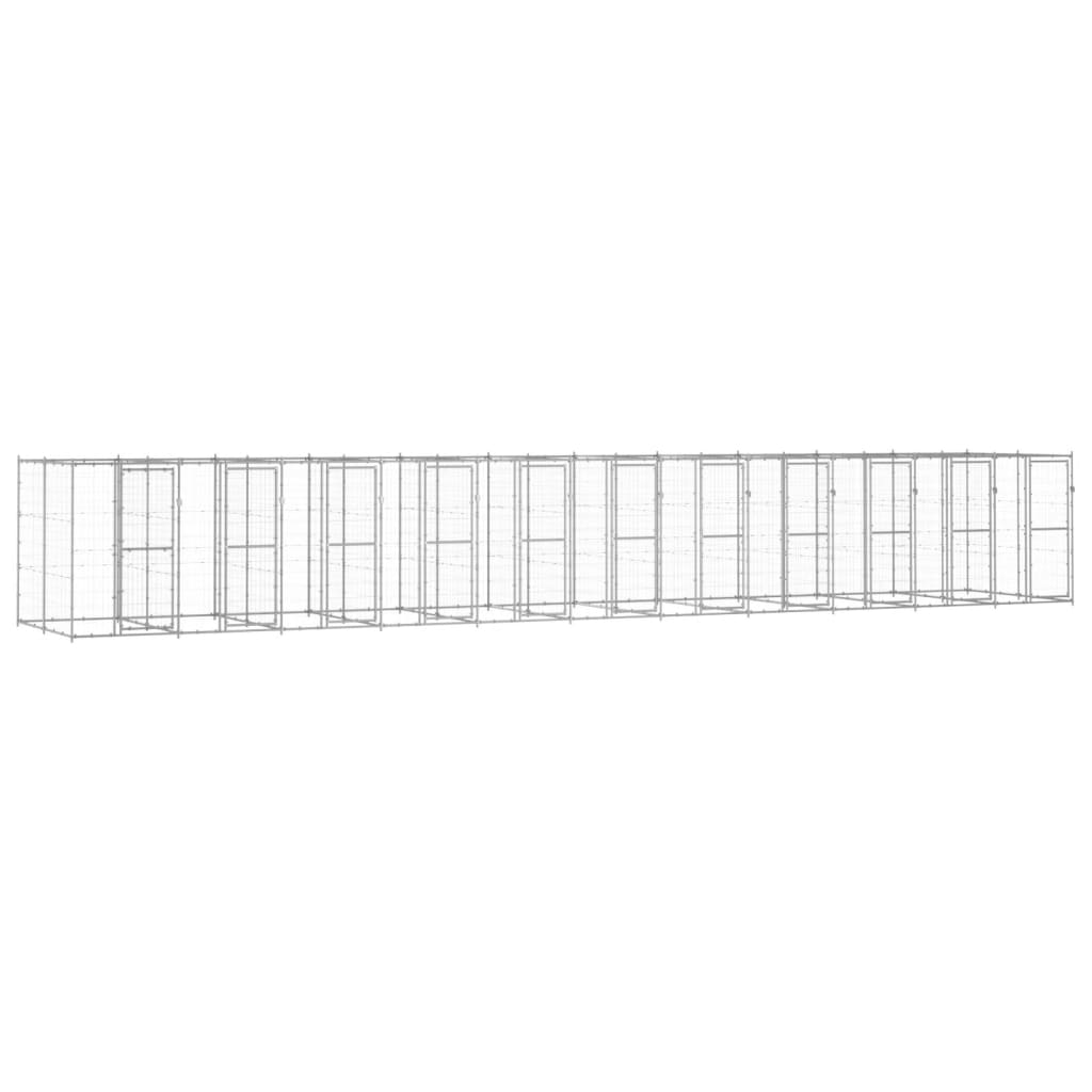 Outdoor Dog Kennel Steel With Roof