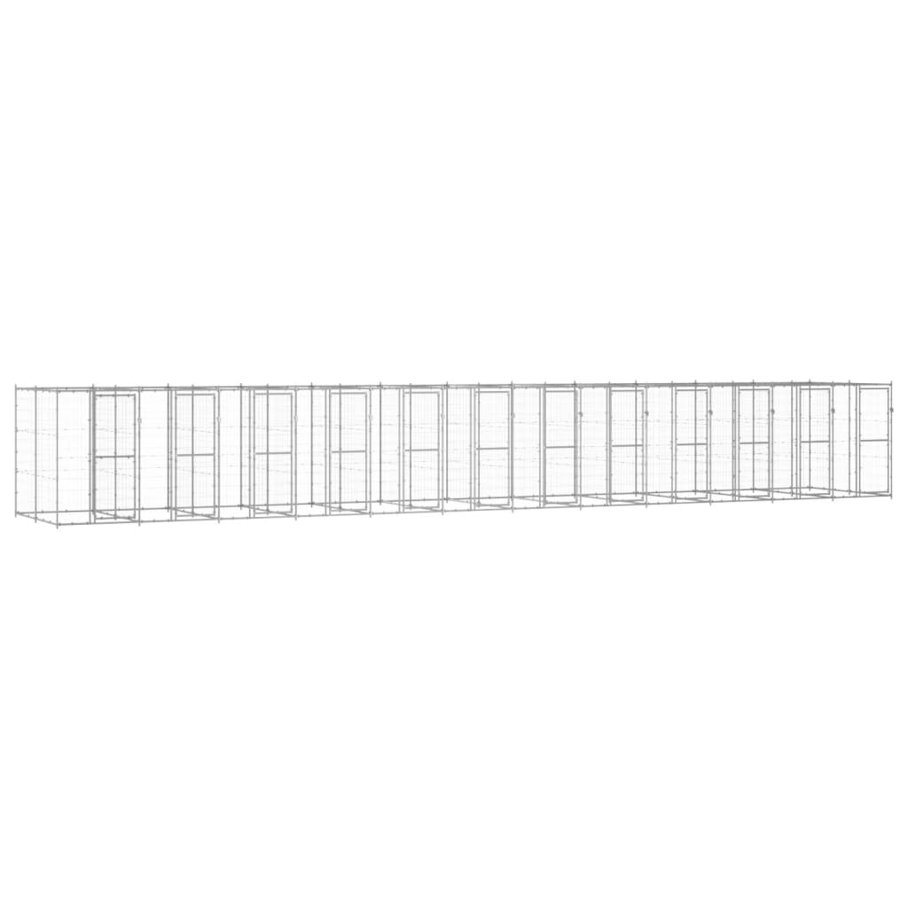 Outdoor Dog Kennel Steel With Roof