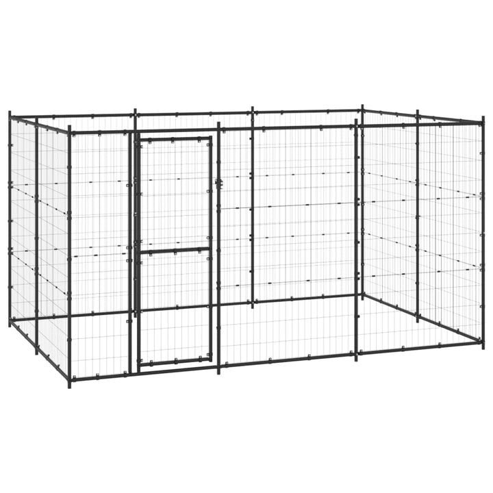 Outdoor Dog Kennel Galvanised Steel With Roof 7.26 M²