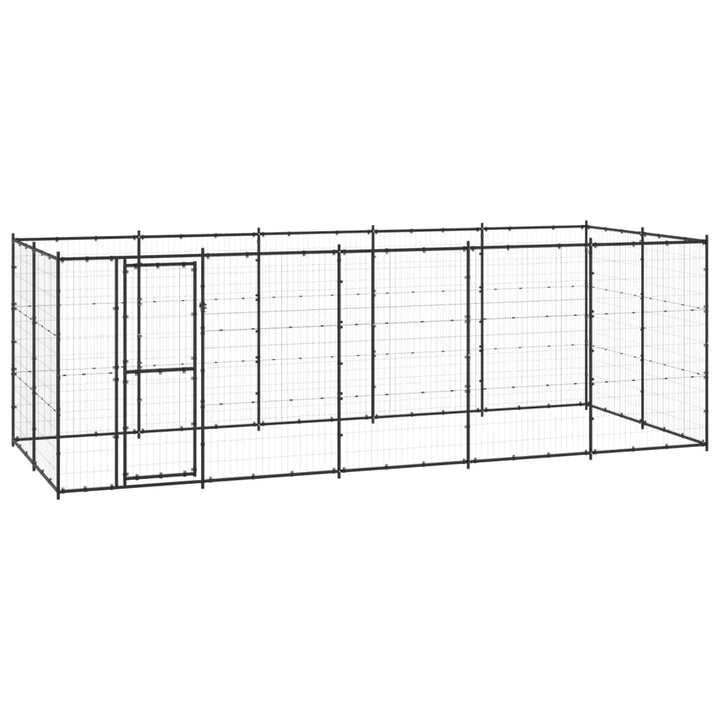 Outdoor Dog Kennel Galvanised Steel With Roof 7.26 M²