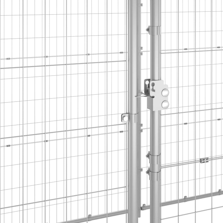 Outdoor Dog Kennel Galvanised Steel With Roof 7.26 M²