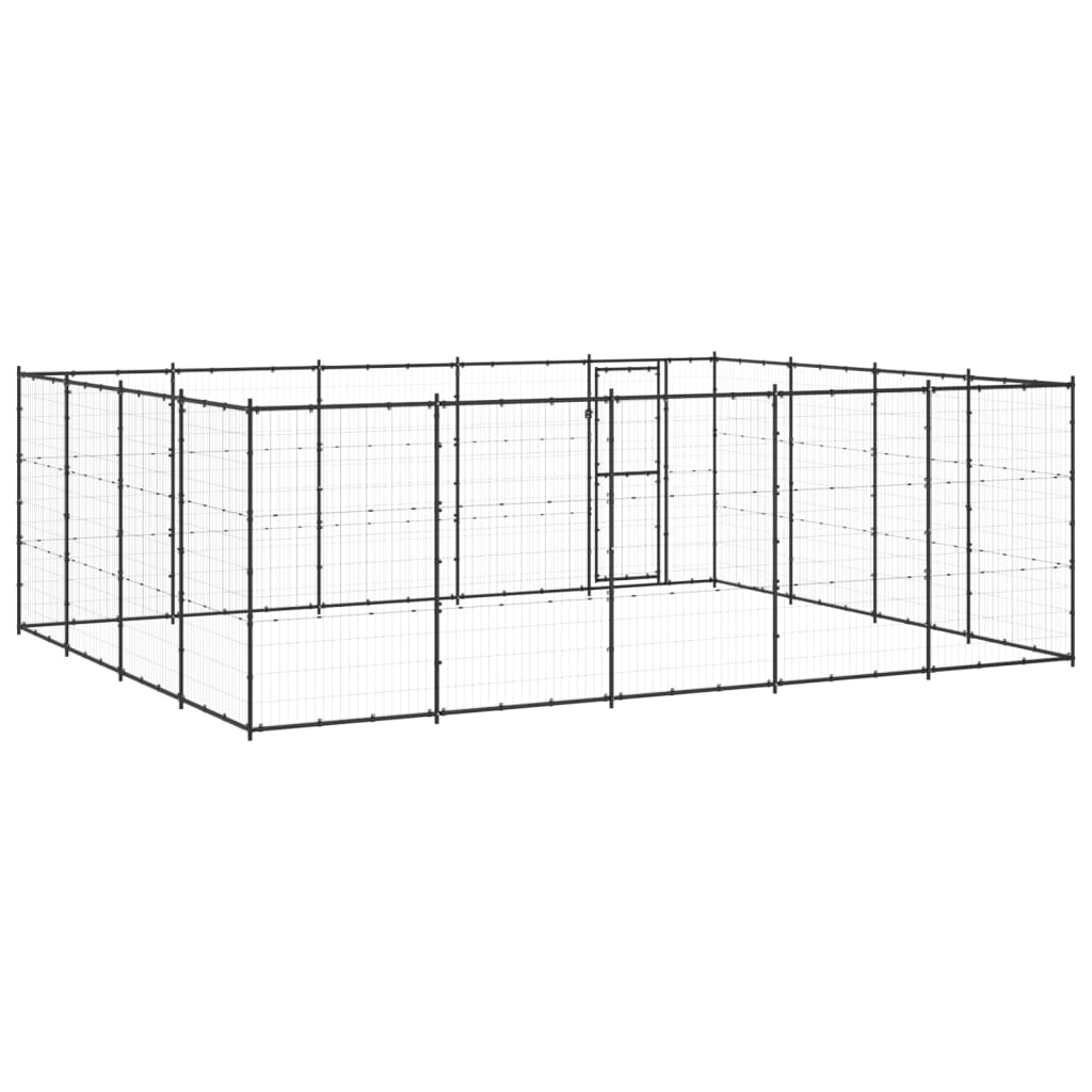 Outdoor Dog Kennel Steel 24.2 M²