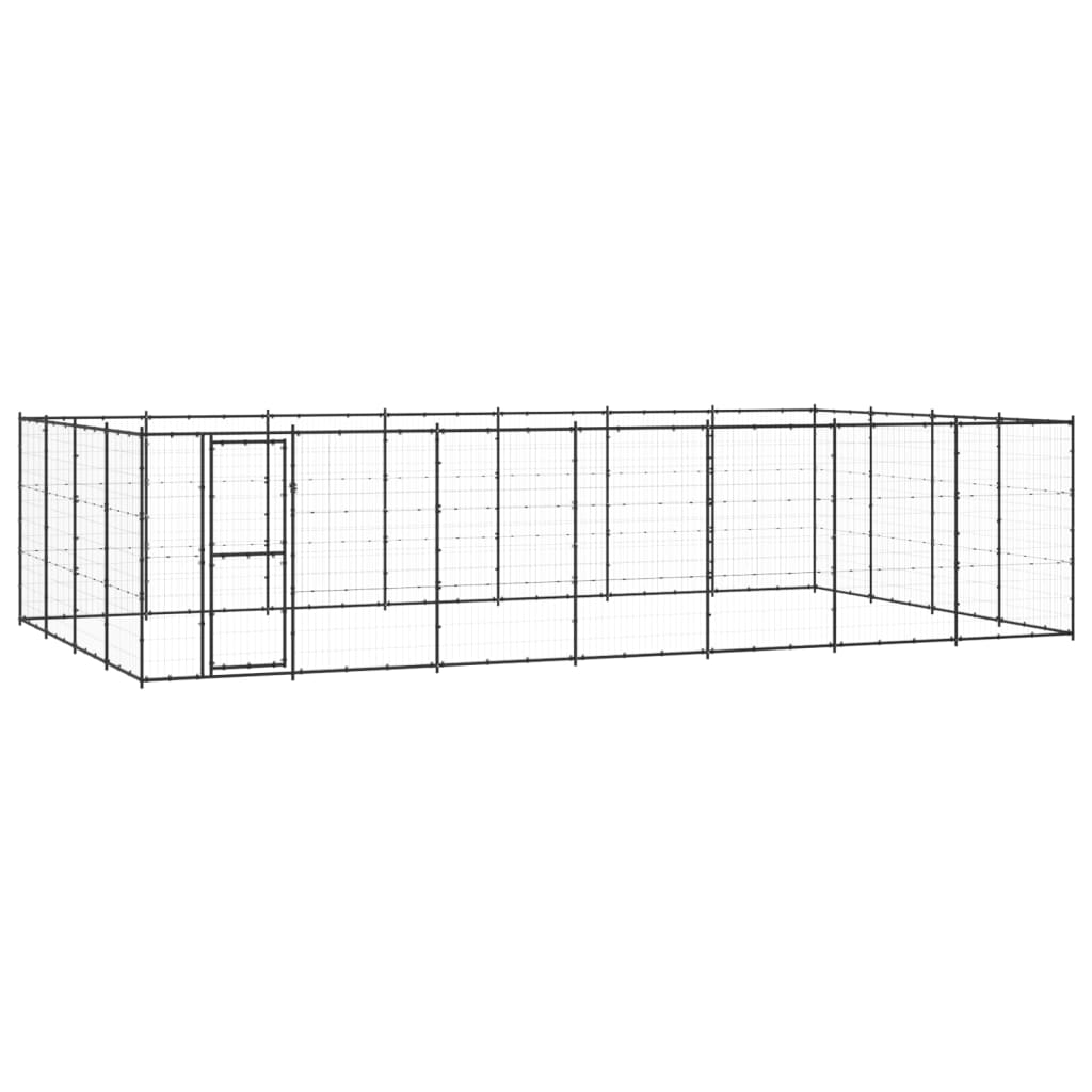 Outdoor Dog Kennel Steel 24.2 M²
