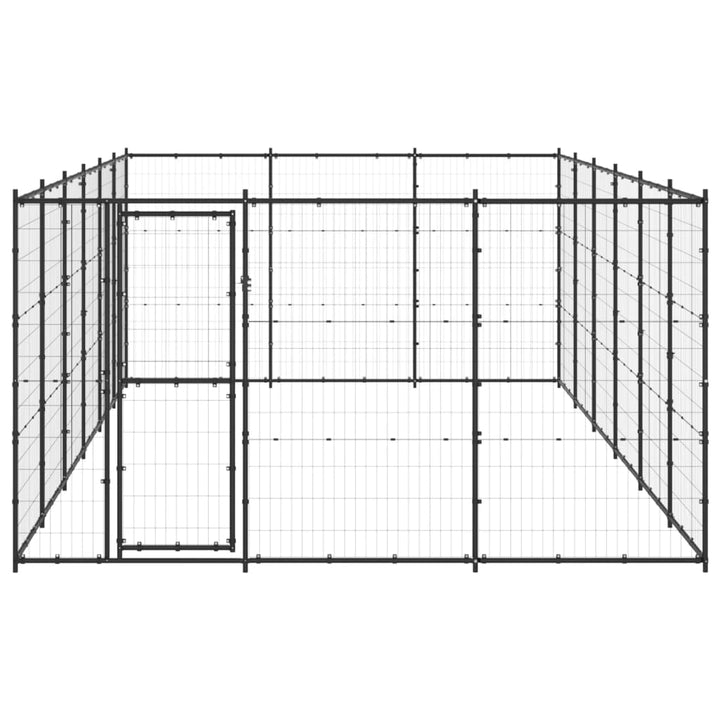 Outdoor Dog Kennel Steel 21.78 M²