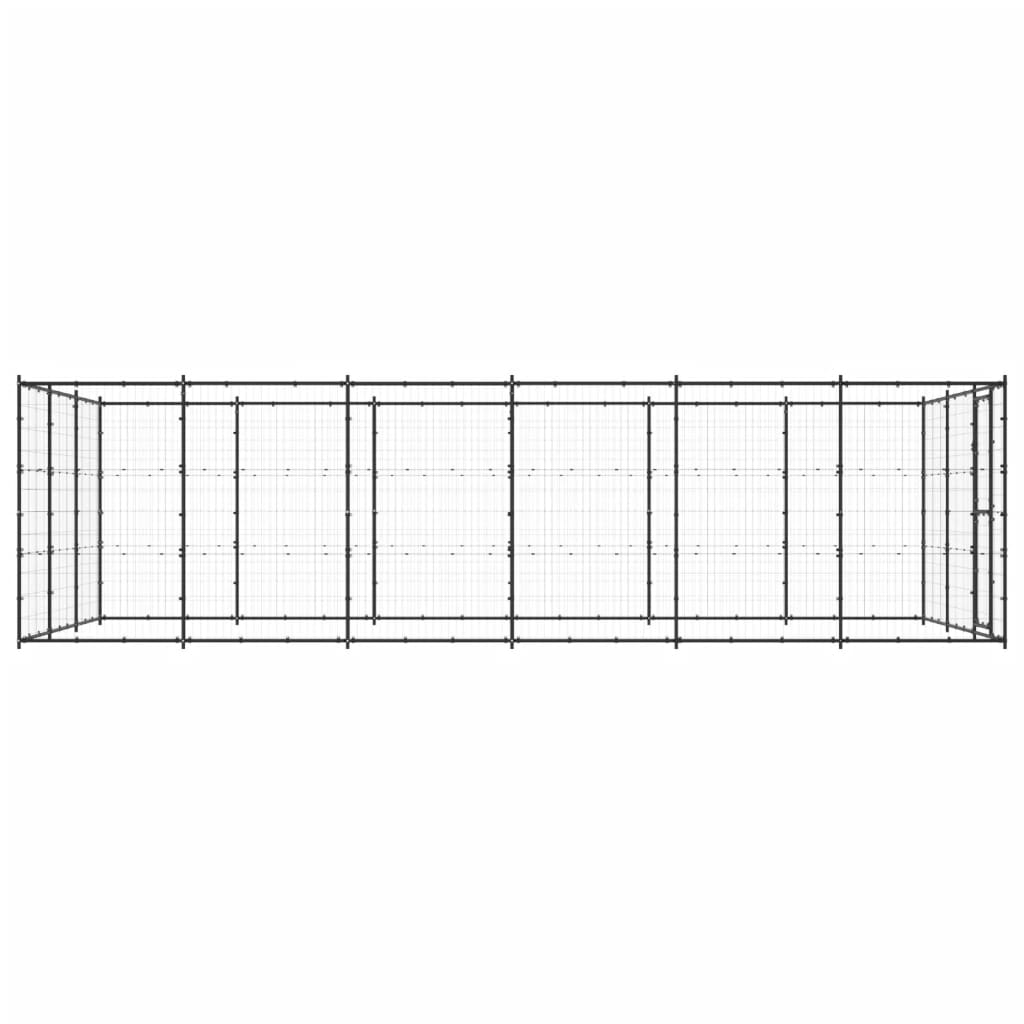 Outdoor Dog Kennel Steel 21.78 M²