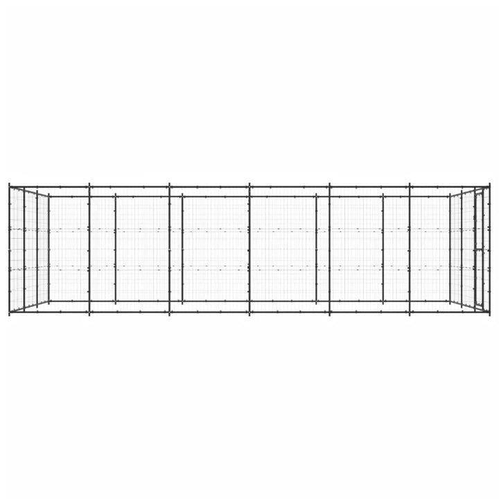 Outdoor Dog Kennel Steel 21.78 M²