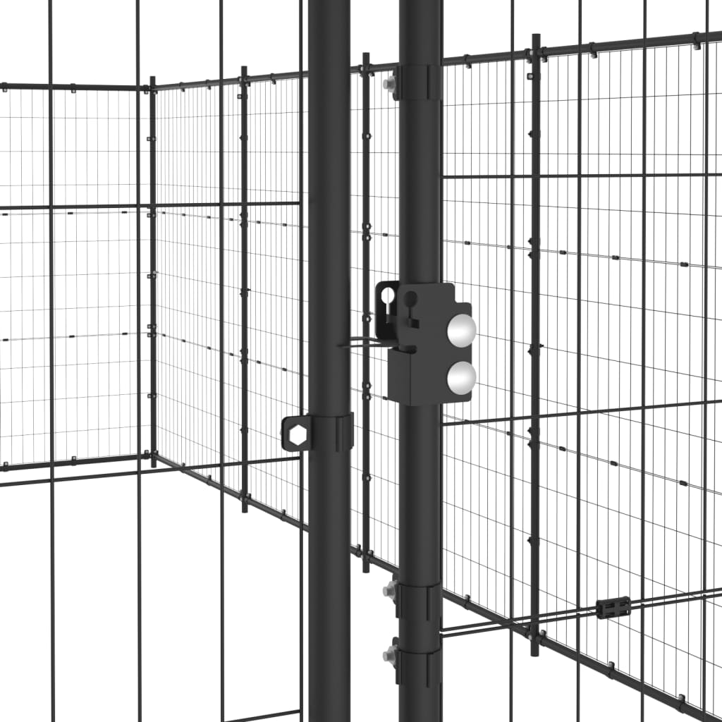 Outdoor Dog Kennel Steel 21.78 M²