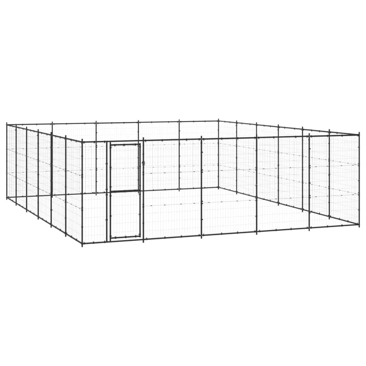 Outdoor Dog Kennel Steel 21.78 M²