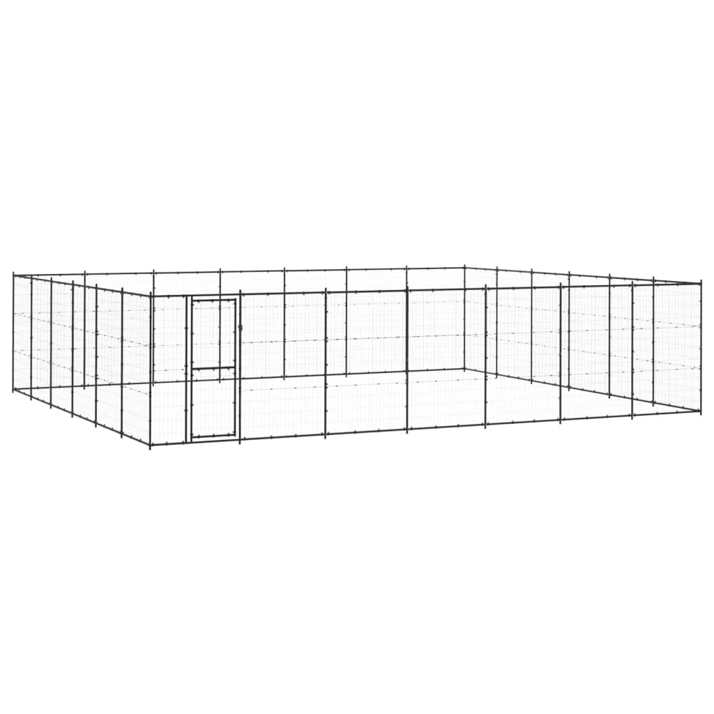 Outdoor Dog Kennel Steel 21.78 M²