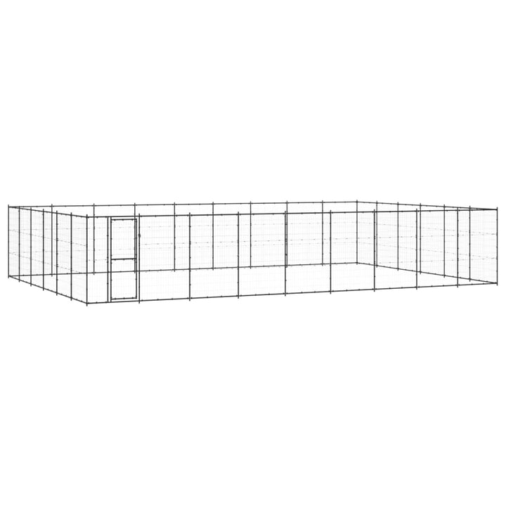 Outdoor Dog Kennel Steel 21.78 M²