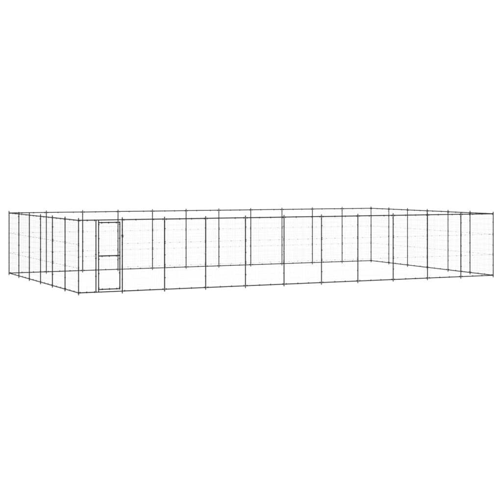 Outdoor Dog Kennel Steel 21.78 M²