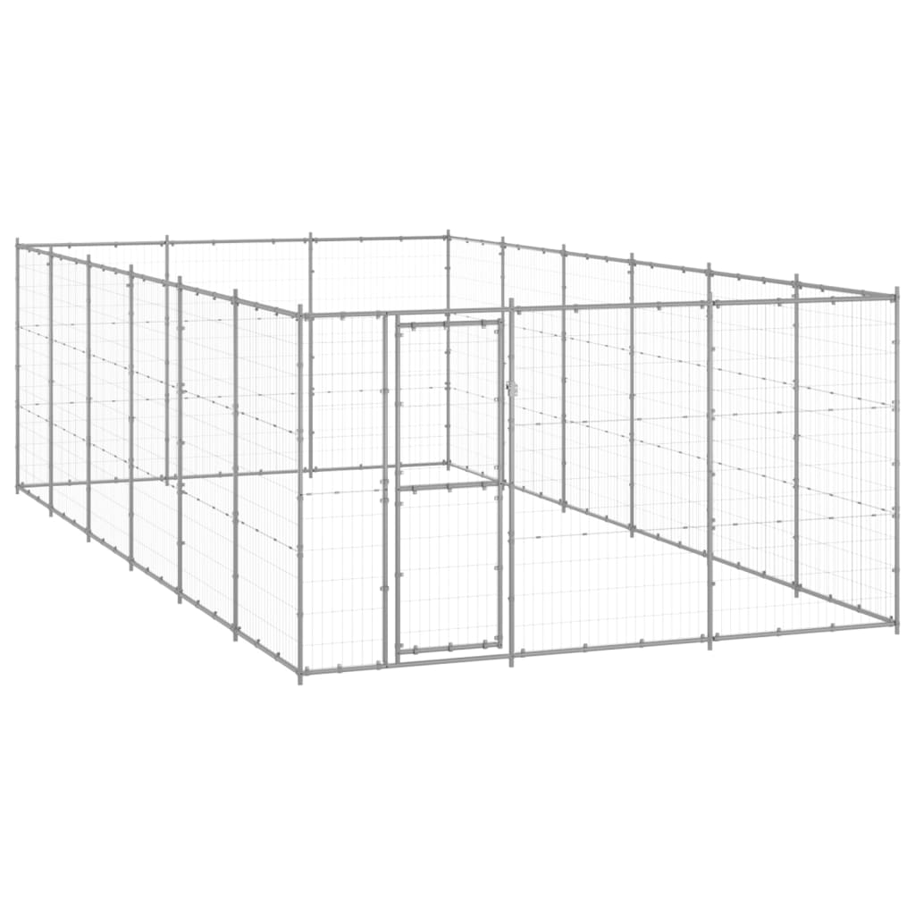 Outdoor Dog Kennel Steel 21.78 M²