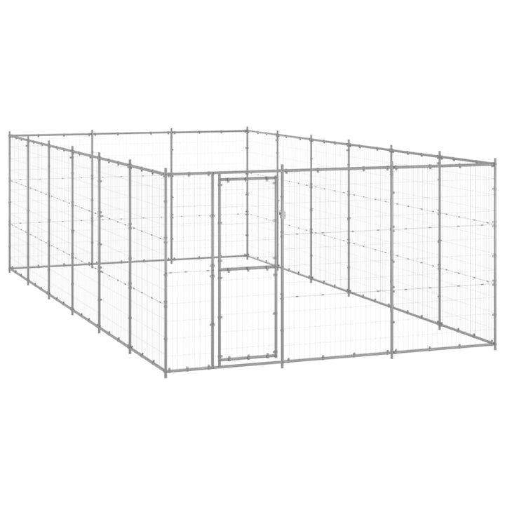 Outdoor Dog Kennel Steel 21.78 M²