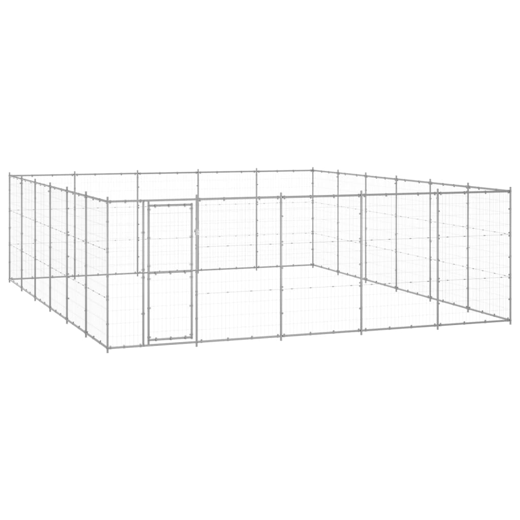 Outdoor Dog Kennel Steel 21.78 M²