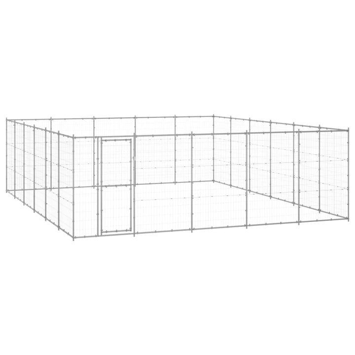 Outdoor Dog Kennel Steel 21.78 M²