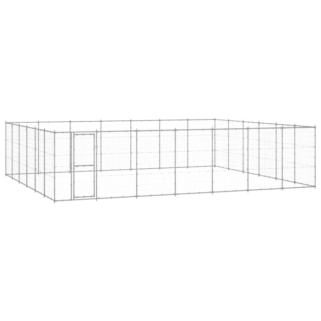 Outdoor Dog Kennel Steel 21.78 M²