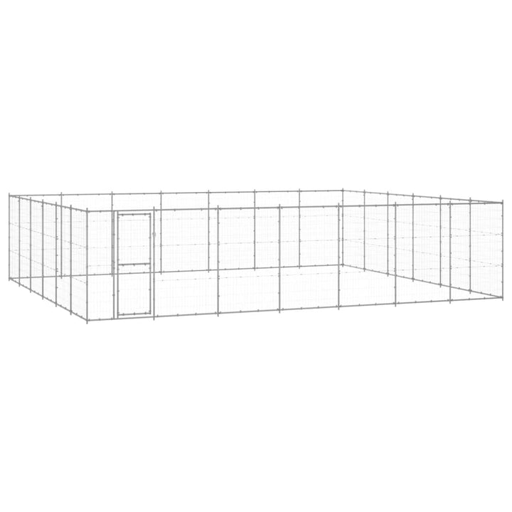 Outdoor Dog Kennel Steel 21.78 M²