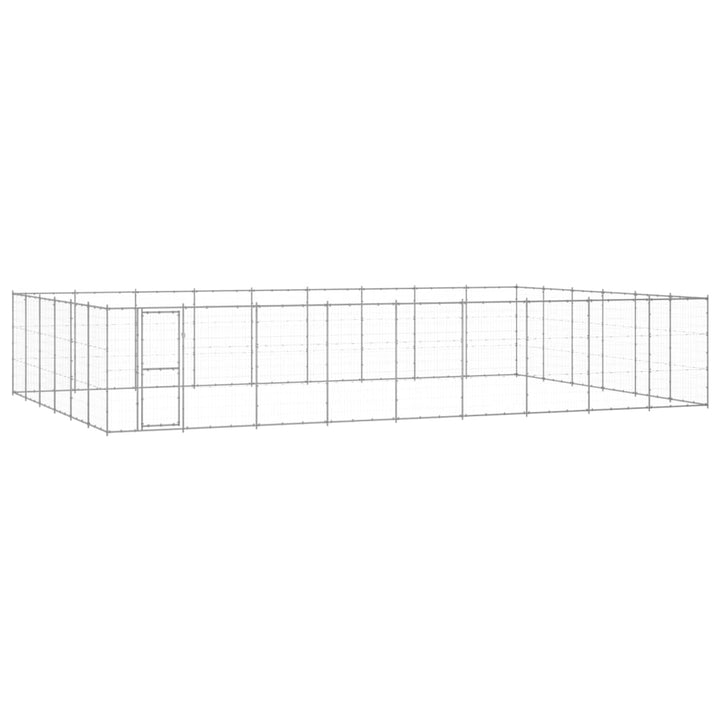 Outdoor Dog Kennel Steel 21.78 M²