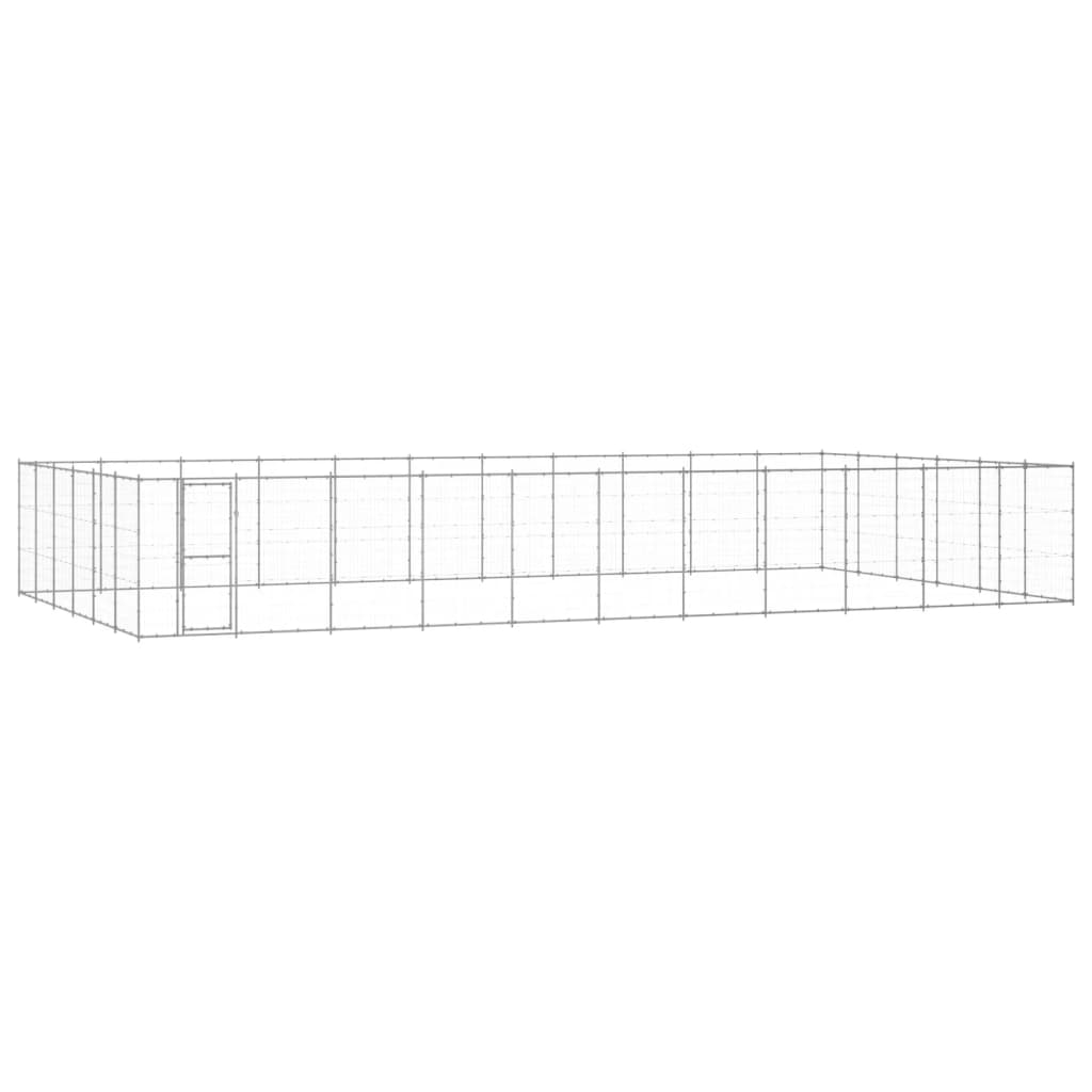 Outdoor Dog Kennel Steel 21.78 M²