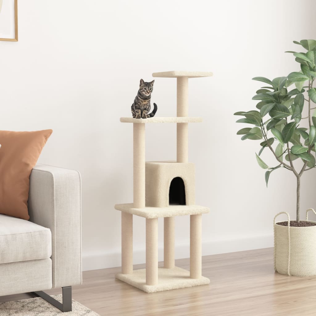 Cat Tree With Sisal Scratching Posts 105 Cm