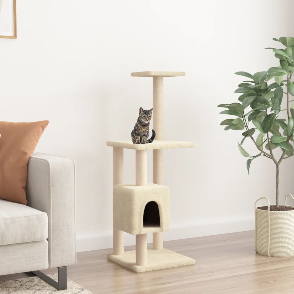 Cat Tree With Sisal Scratching Posts 104 Cm