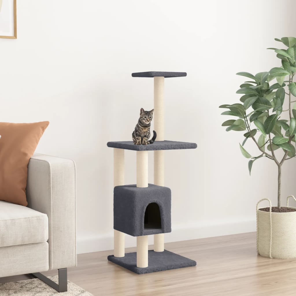 Cat Tree With Sisal Scratching Posts 104 Cm