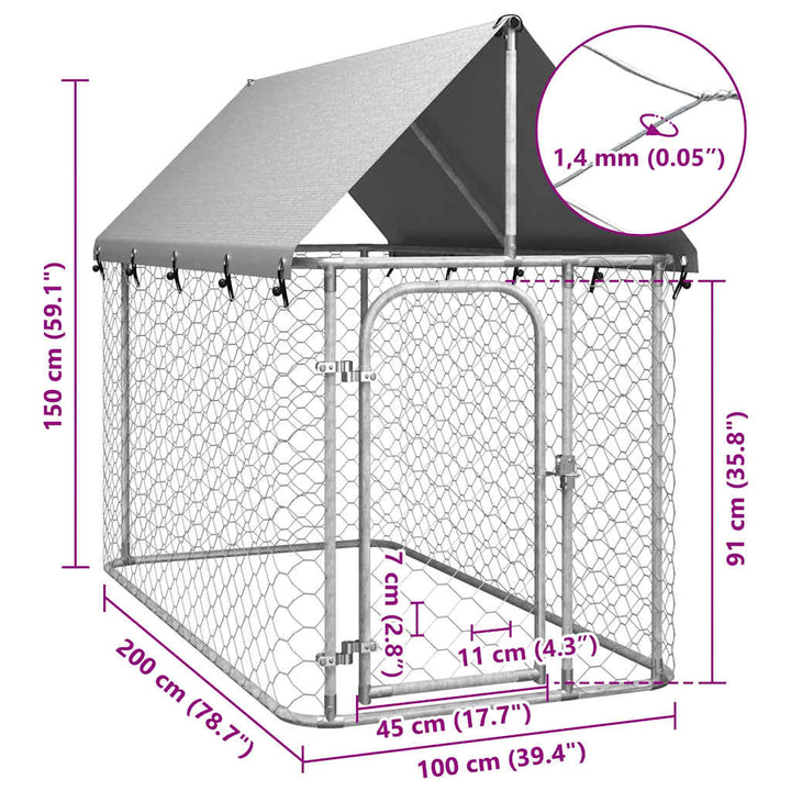 Outdoor Dog Kennel With Roof