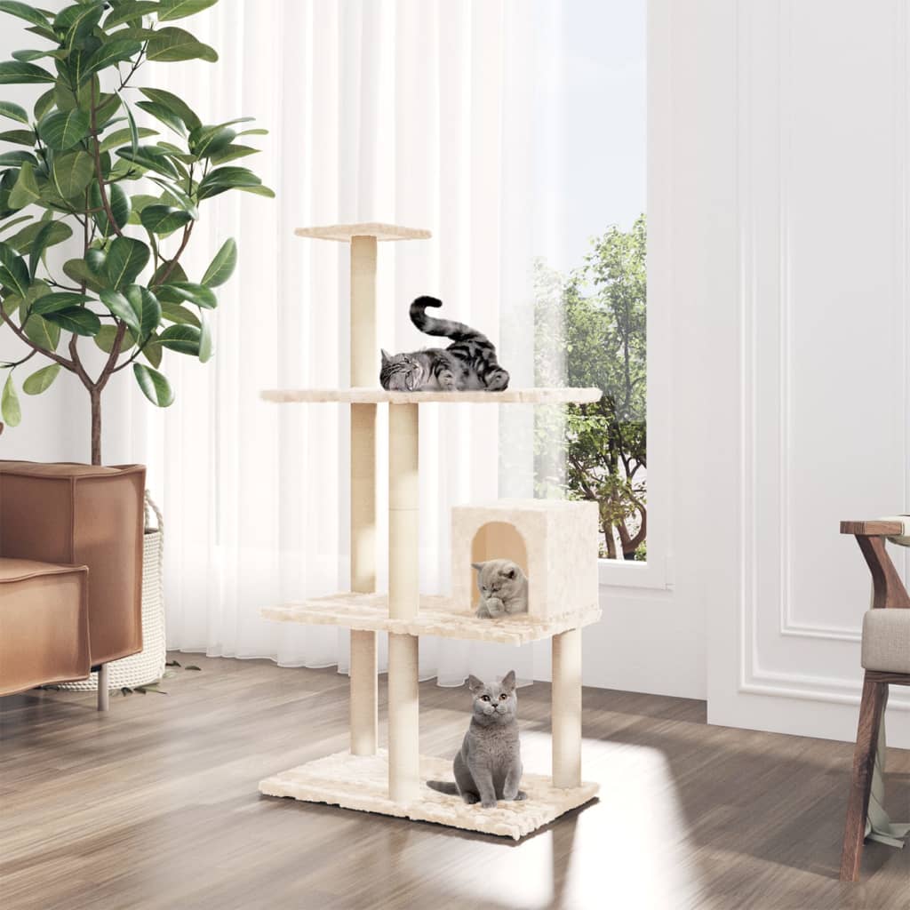 Cat Tree With Sisal Scratching Posts 119 Cm