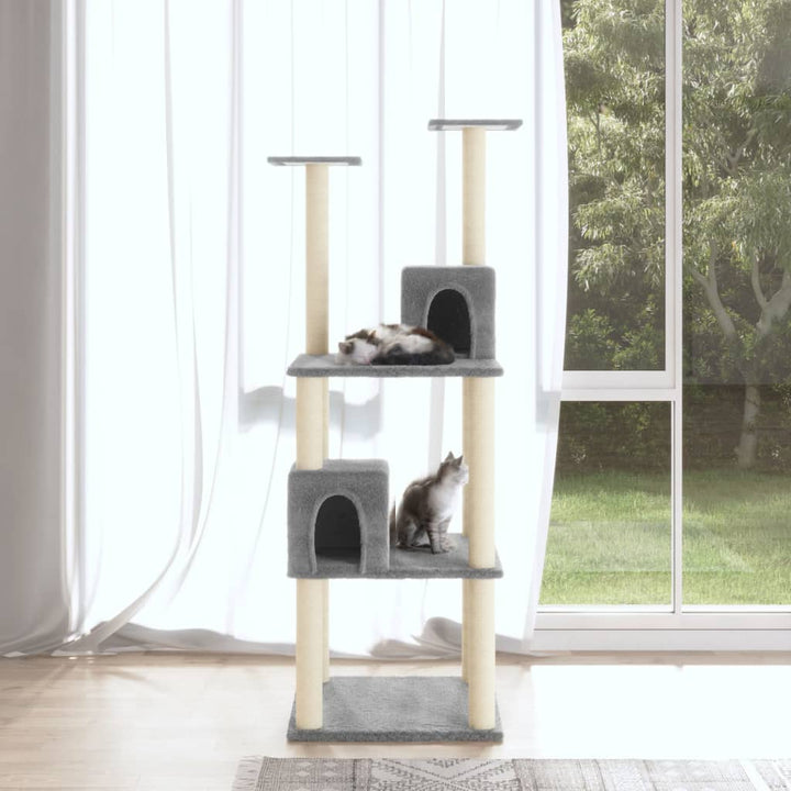 Cat Tree With Sisal Scratching Posts 141 Cm