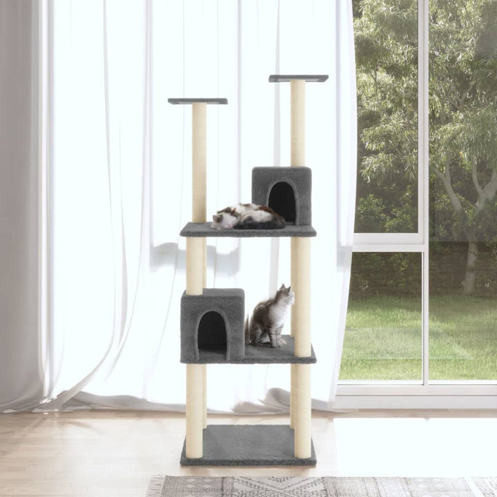 Cat Tree With Sisal Scratching Posts 141 Cm