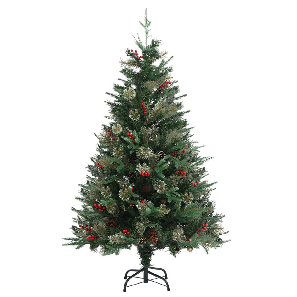 Christmas Tree With Pine Cones Green 120 Cm Pvc&Pe