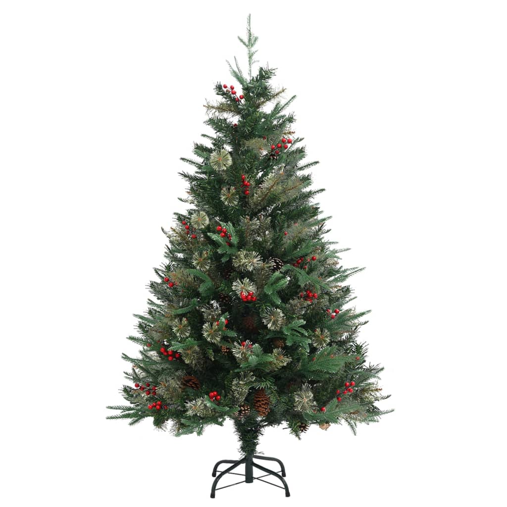 Christmas Tree With Pine Cones Green 120 Cm Pvc&Pe