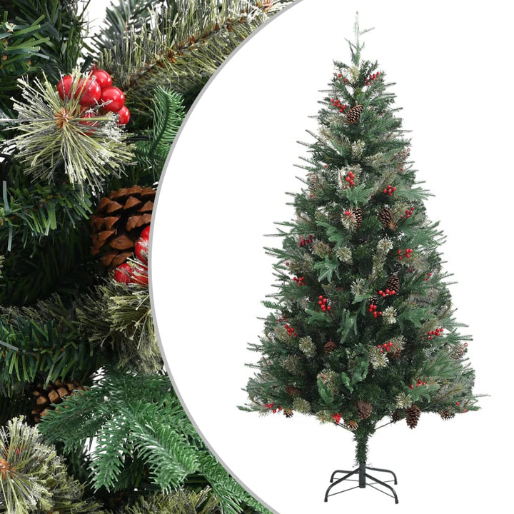 Christmas Tree With Pine Cones Green 120 Cm Pvc&Pe