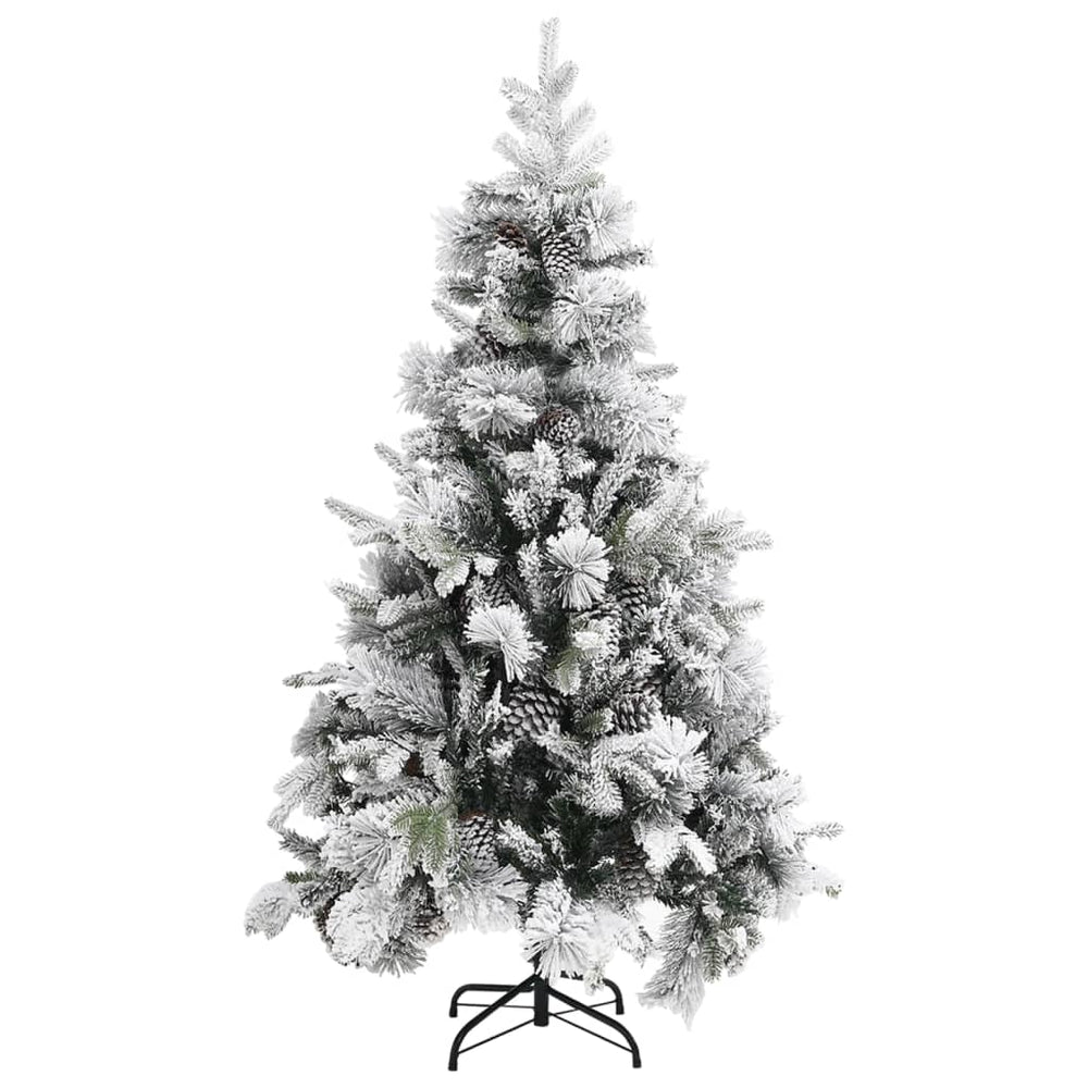 Christmas Tree With Flocked Snow&Cones 195 Cm Pvc&Pe