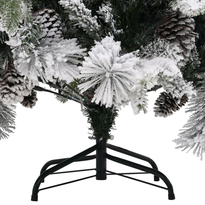 Christmas Tree With Flocked Snow&Cones 195 Cm Pvc&Pe