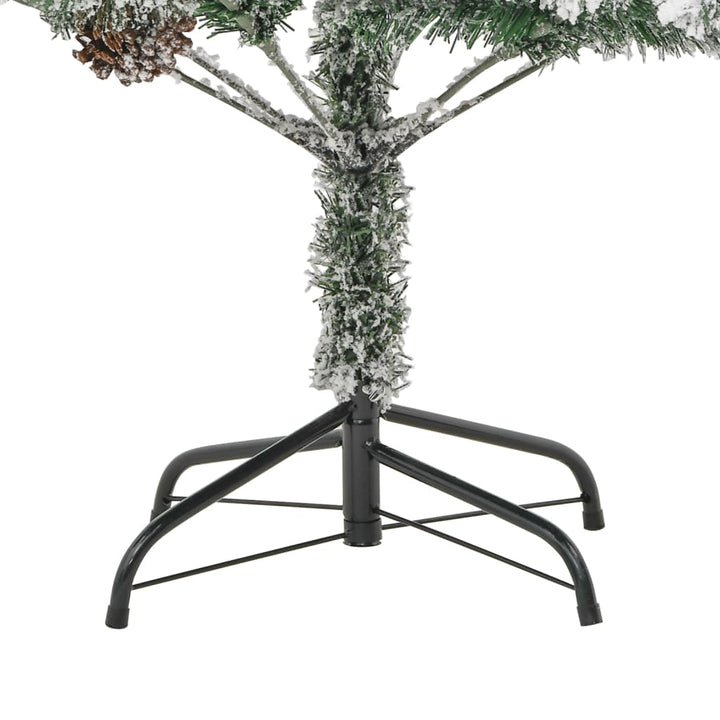 Pre-Lit Christmas Tree With Flocked Snow&Cones 195 Cm Pvc&Pe