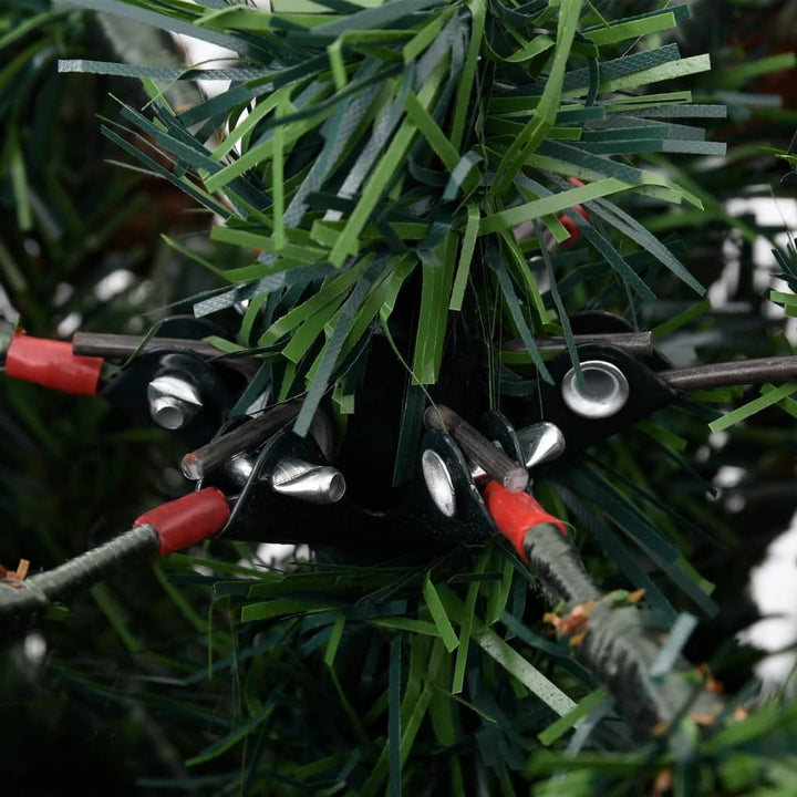 Pre-Lit Christmas Tree With Pine Cones Green&White 150 Cm Pvc&Pe