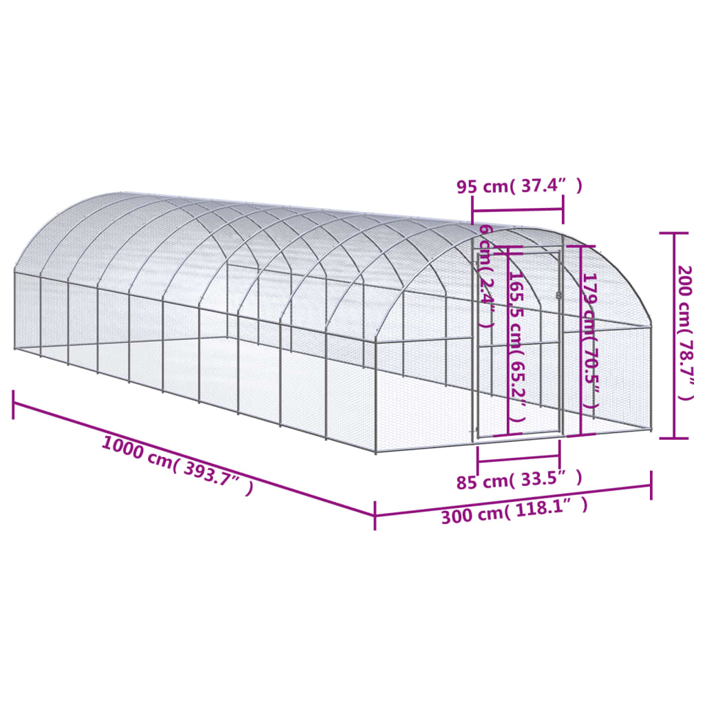 Outdoor Chicken Coop Galvanised Steel