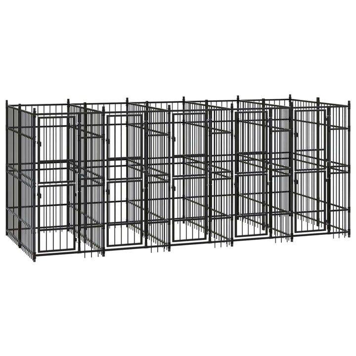 Outdoor Dog Kennel Steel 1.84 M²