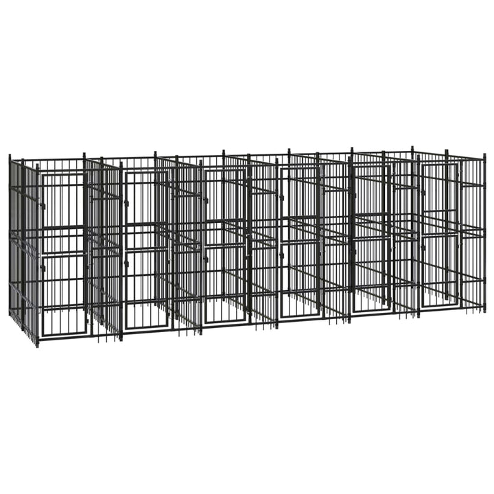 Outdoor Dog Kennel Steel 1.84 M²