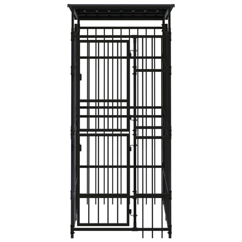 Outdoor Dog Kennel Steel 1.84 M²