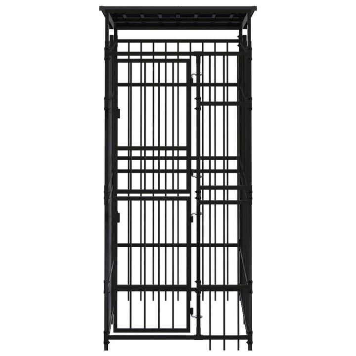 Outdoor Dog Kennel Steel 1.84 M²