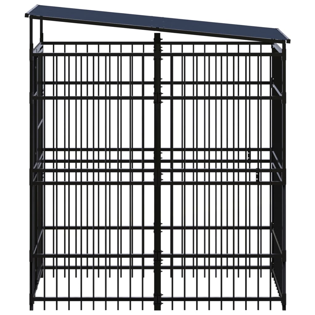 Outdoor Dog Kennel Steel 1.84 M²