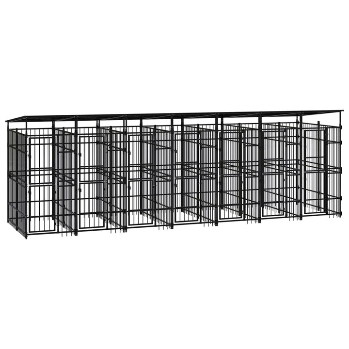 Outdoor Dog Kennel Steel 1.84 M²