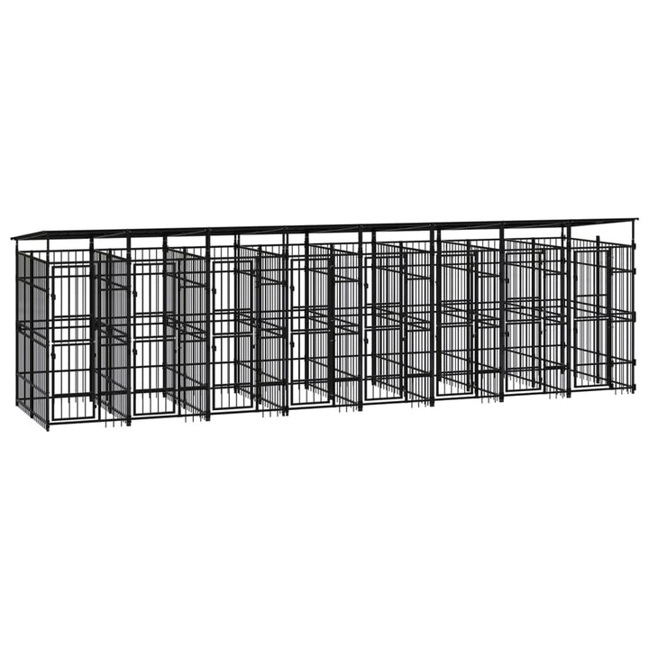 Outdoor Dog Kennel Steel 1.84 M²