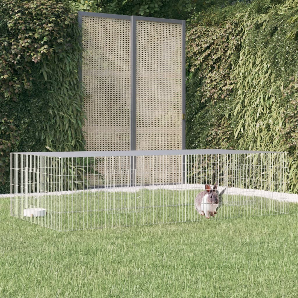5-Panel Rabbit Cage Galvanised Iron